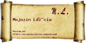 Mojszin Lúcia névjegykártya